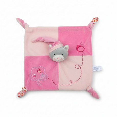 doudou plat chat rose gipsy