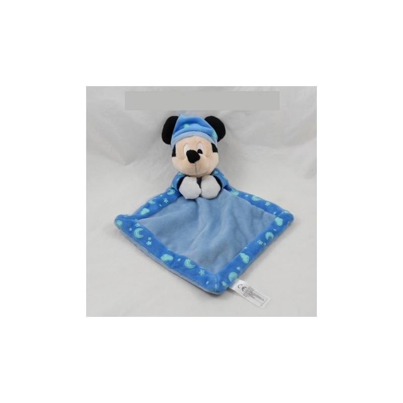 Doudou Mickey Plat Bleu et Blanc etoilé 17 x 18 cm - Peluche pour Disney  Enfant et Bebe - Naissance : : Jeux et Jouets