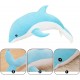 peluche dauphin geant bleu